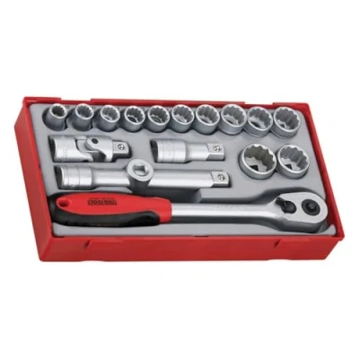 Image of &#039;Teng Tools TT1218 Music Bi Glass Hexagonal 1/2 Series Regular Metric 17 PCS.