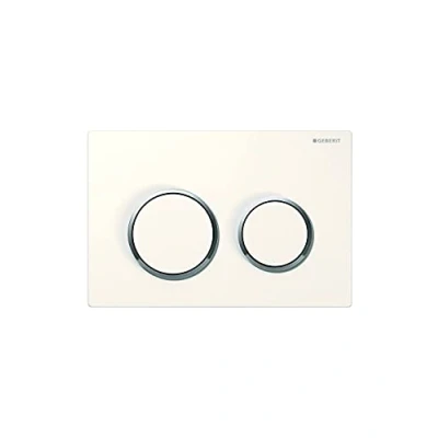 Image of Geberit Omega 20 115085KH1 Actuator Plate with 2 Flush Quantities, high Gloss Chrome Plated/Silky Plated