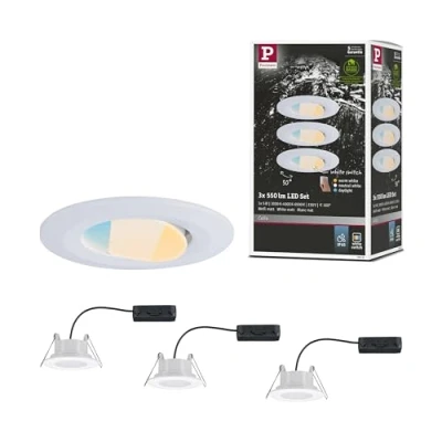 Image of Paulmann Calla on/off Ø9cm CCT white 3 pack