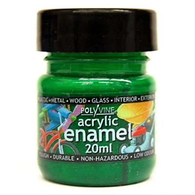 Image of Polyvine 20ml Acrylic Enamel Paint Emerald Green