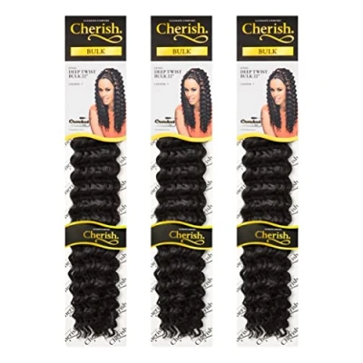 Image of Cherish/Deep Twist Bulk 22&#039;&#039; / Crochet Hair Braids/Colour 1 Pack of 3