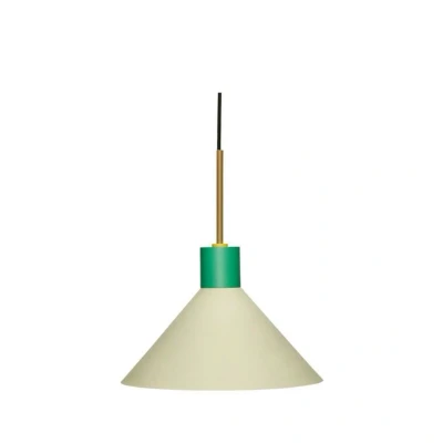 Image of Hübsch Crayon pendant light, green/light green, iron, E27