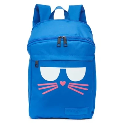 Image of Karl Lagerfeld Paris Women&#039;s Lightweight Cat Backpack, Blue, One Size, Backpack