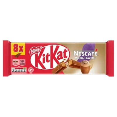 Image of KitKat 2Finger Nescafe Chocolate Biscuit Bar, 8 x 20.7g