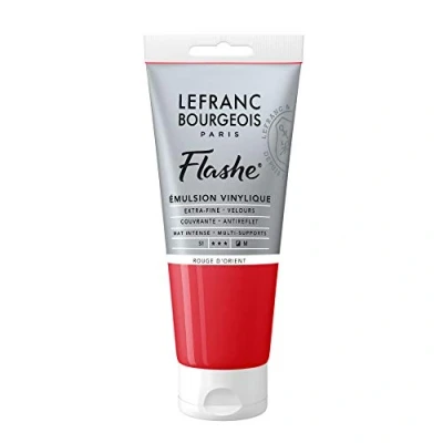 Image of Lefranc Bourgeois Acrylic Vinyl Emulsion, Oriental Red, 80 ml (Pack of 1)