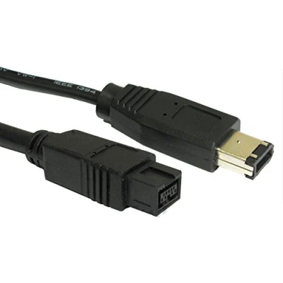 Image of Firewire IEEE1394B 800 to 400 9 Pin 6 Cable Lead 2M / Black