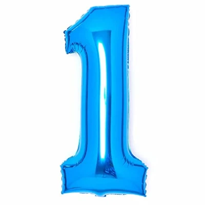 Image of Amscan 9913094 Large Number Blue 1