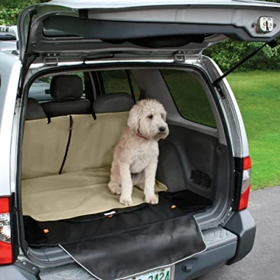 Image of Kurgo Cargo Cape, Dog Car and SUV Boot Liner, Waterproof &amp; Stain Resistant, Includes Bumper Guard, Hampton Sand