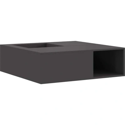 Image of vidaXL Fire Pit with Log Storage Black 100x100x30 cm Steel