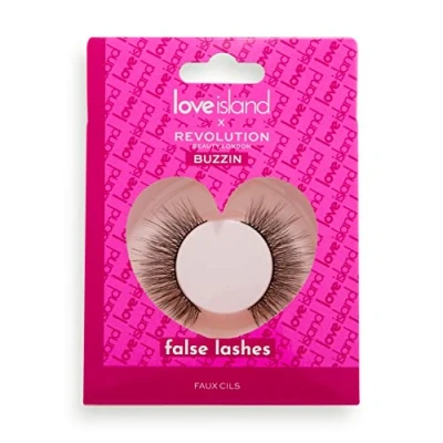 Image of Revolution Beauty London X Love Island, Faux Mink False Lashes, Buzzin, 1 Pair