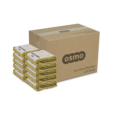 Image of Osmo 3m Flood Barrier (10 Packs) Activated by Water, Alternative to Sand Bags, 10ft Long