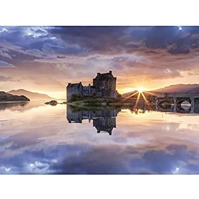 Image of Syxaxis Eilean Donan Castle Kyle Lochalsh Scotland Photo Art Print Canvas Premium Wall Decor Poster Mural