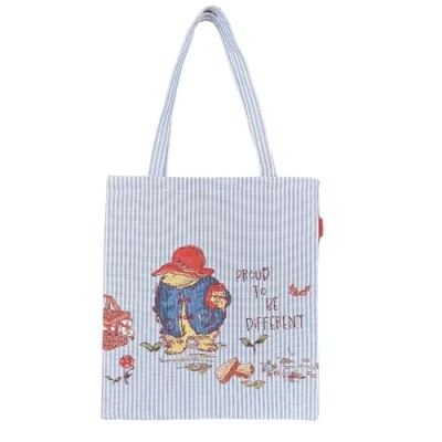 Image of Signare Paddington Bear Designs Classic Marmalade Handbags and Accessories (Flat Tote, Blue)