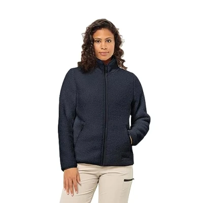 Image of Jack Wolfskin Women&#039;s High Curl Jacket W Fleece, Night Blue, M