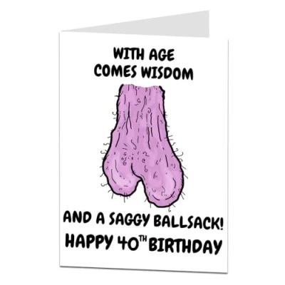 Image of LimaLima Funny Rude 40th Birthday Card For Him Men Perfect Husband &amp; Boyfriend
