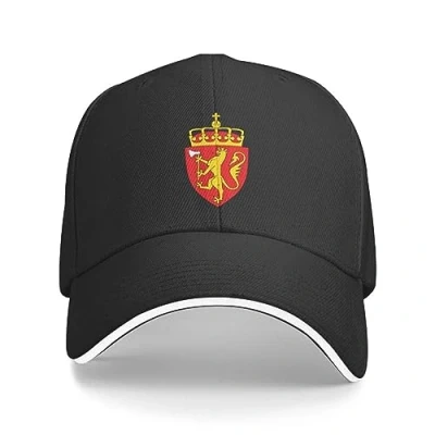 Image of TONFON Baseball Cap Hiphop Sun Hat Classic Coat of Arms Norway Men Women Custom Adjustable Unisex Dad Summer Snapback Birthday Gifts