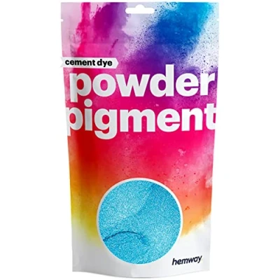 Image of Hemway Cement Dye Powder Pigment Concrete Color Render Mortar Pointing Powdered Brick Toner Plaster Metallic Ocean Blue 100g / 3.5oz