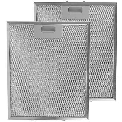 Image of SPARES2GO Metal Mesh Filter for Whirlpool Cooker Hood/Kitchen Extractor Fan Vent (Pack of 2 Filters, Silver, 300 x 250 mm)
