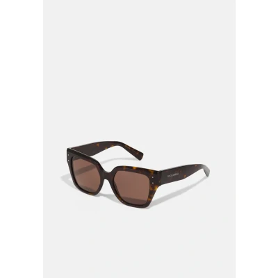 Image of Dolce&amp;Gabbana Sunglasses, Women&#039;s, Size: 52, Havana/dark brown