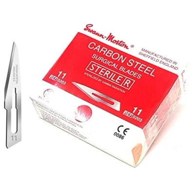 Image of Swann Morton No.11 Sterilised Surgical Blades (X100 Single Blades)