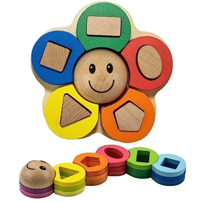 Image of PikatoyZ Montessori Toy for 1 2 3 Year Olds. Baby 12+ Months Fine Motor Skills. Early Development &amp; Activity Toys Boys and Girls. Ideal Educational Gift Toddlers.Wooden Travel Toy.