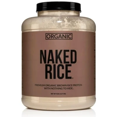 Image of NAKED Rice Organic Brown Protein Powder Vegan 5Lb Bulk, Gmo Free, Gluten Free &amp; Soy Free. Plant Based Protein, No Artificial Ingredients 76 Servings