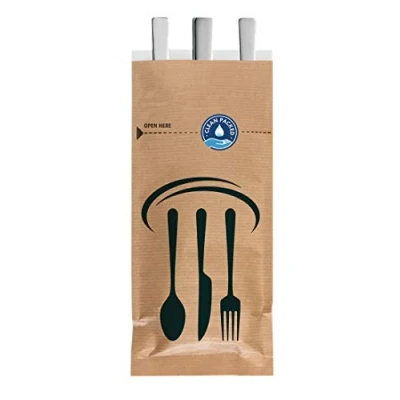 Image of Kraft Sealable Paper Cutlery Bag (Box 2000)