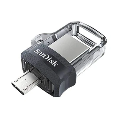 Image of SanDisk 64GB Ultra Dual Drive m3.0 Flash Drive, USB stick, memory smartphone storage with reversible micro and Type A connectors, for Android smartphones, tablets computers