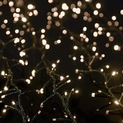 Image of 500 LED (12.5m) Premier TreeBrights Cluster Christmas Tree Lights in Warm White