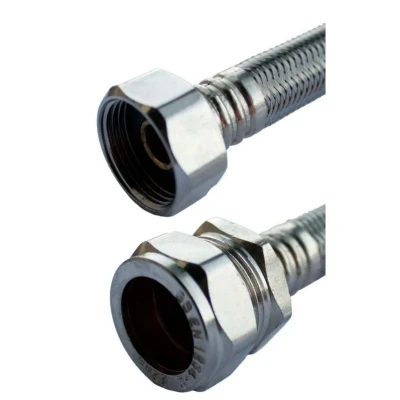 Image of Oracstar Flexi Tap Connector 15mm x 1/2&quot; 50cm 9.5mm