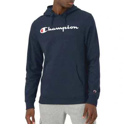 Image of Champion Men&#039;s Middleweight Hoodie Hooded Sweatshirt, Navy 549921, XL