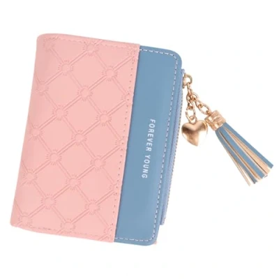 Image of Iridsmole Ladies Purse, Leather Wallet for Women, PU Small Purses Wallets with Zipper Coin Pocket, Bifold Card Holder Purse Multiple Slots Cash