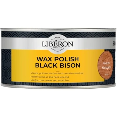 Image of Libéron Wax Polish Black Bison Paste Medium Mahogany 500ml