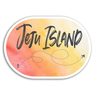 Image of 2 x 10cm Jeju Island Vinyl Stickers Korea Travel Sticker Laptop Luggage #18583 (10cm Wide)