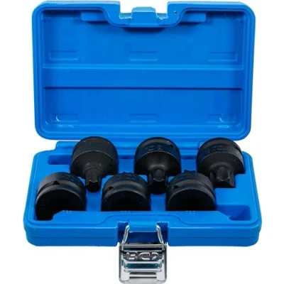 Image of BGS 5055 Impact Bit Socket Set 20 mm (3/4&quot;) Drive T Star (for Torx) T55 T100 6 pcs.