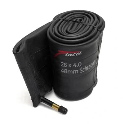 Image of Fincci 26 x 4.0 Inch 48mm Schrader Valve Inner Tube for Fat Mountain MTB Bicycle Bike