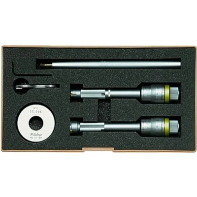 Image of Mitutoyo 368 912 (0.005mm) 3 Point Internal Micrometer Holtest Set 12 20mm