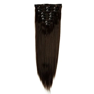 Image of S noilite® 17 26 Inches(43 66cm) 8pcs Long Full Head Clip In Hair Extensions Extension Sexy Lady Fashion Choice 60 Colours (26 Inches Straight, Dark Brown)