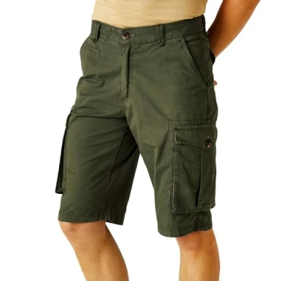 Image of Regatta Men&#039;s Shorebay Vintage Look Cargo Shorts Green