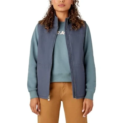 Image of Dickies, Women&#039;s, SHERPA DUCK VEST, DIESEL GRAY, S