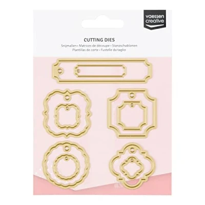 Image of Vaessen Creative Tags Shape Cutting Dies, Metal, Grey, One Size