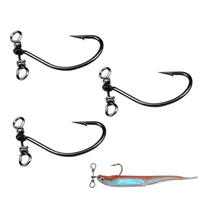 Image of 30pcs/Box Drop Shot Fishing Hooks with Rig and Swivel in line for Bass,Perch