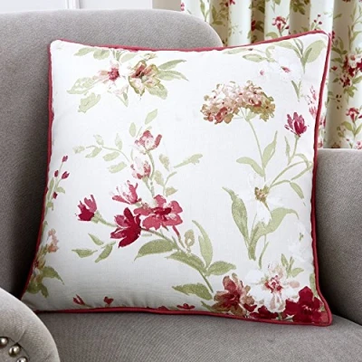 Image of Fusion Jeannie 100% Cotton Cushion Cover 43x43 cm in Red