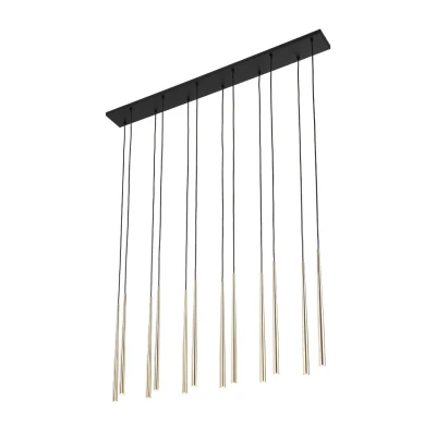 Image of Piano Bar Pendant Ceiling Light Black, Gold 12xG9