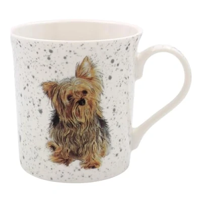 Image of Lesser &amp; Pavey British Designed Coffee Mug Ceramic Mugs for Home or Work Large Hot Drinks Yorkie Tea and Cups Sarah Boddy