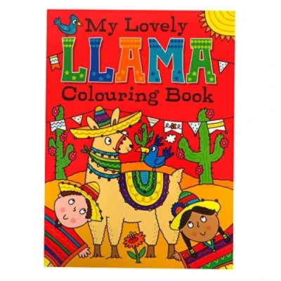 Image of A4 &#039;My Lovely Llama&#039; Children&#039;s Colouring Book 70 Designs to Colour