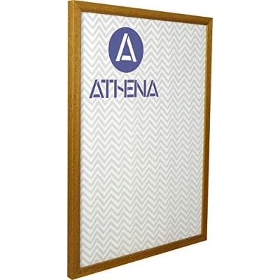 Image of Athena Honey Oak Thin Block Premium Wood Picture Frame 20&quot; x 16&quot; 20 16 Photo 20x16 with Clear Styrene Sheet &amp; Wall Mounted Hook Inches