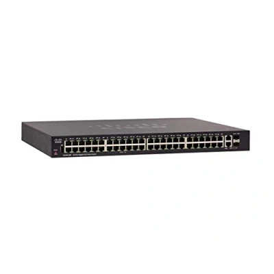 Image of Cisco SG250 50P Smart Switch 50 Gigabit Ethernet Ports 48 RJ45 2 SFP Combo 375W PoE Limited Lifetime Protection (SG250 K9 UK)