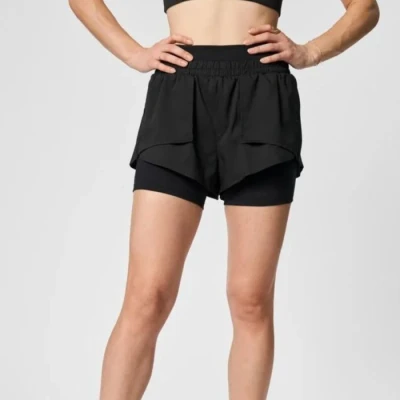 Image of Girlfriend Collective Fallon Trail Shorts Sports shorts, Women&#039;s, Size: Large, Black