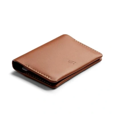 Image of Bellroy Under Cover (Slimline Leather Card Wallet/Holder with Storage, Quick Access Slot, Plus Space for Folded Bills) Caramel